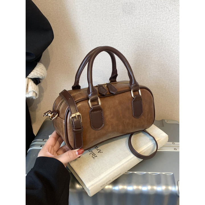 Compact Leather Handheld Satchel Kalsten