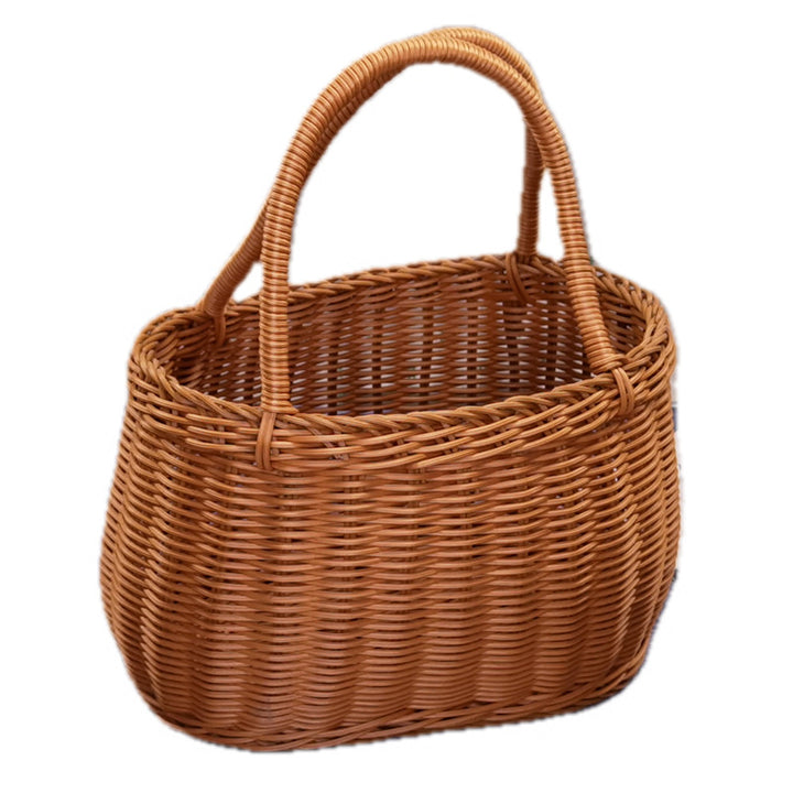 Women braided storage basket with sturdy carrying handles Kalsten