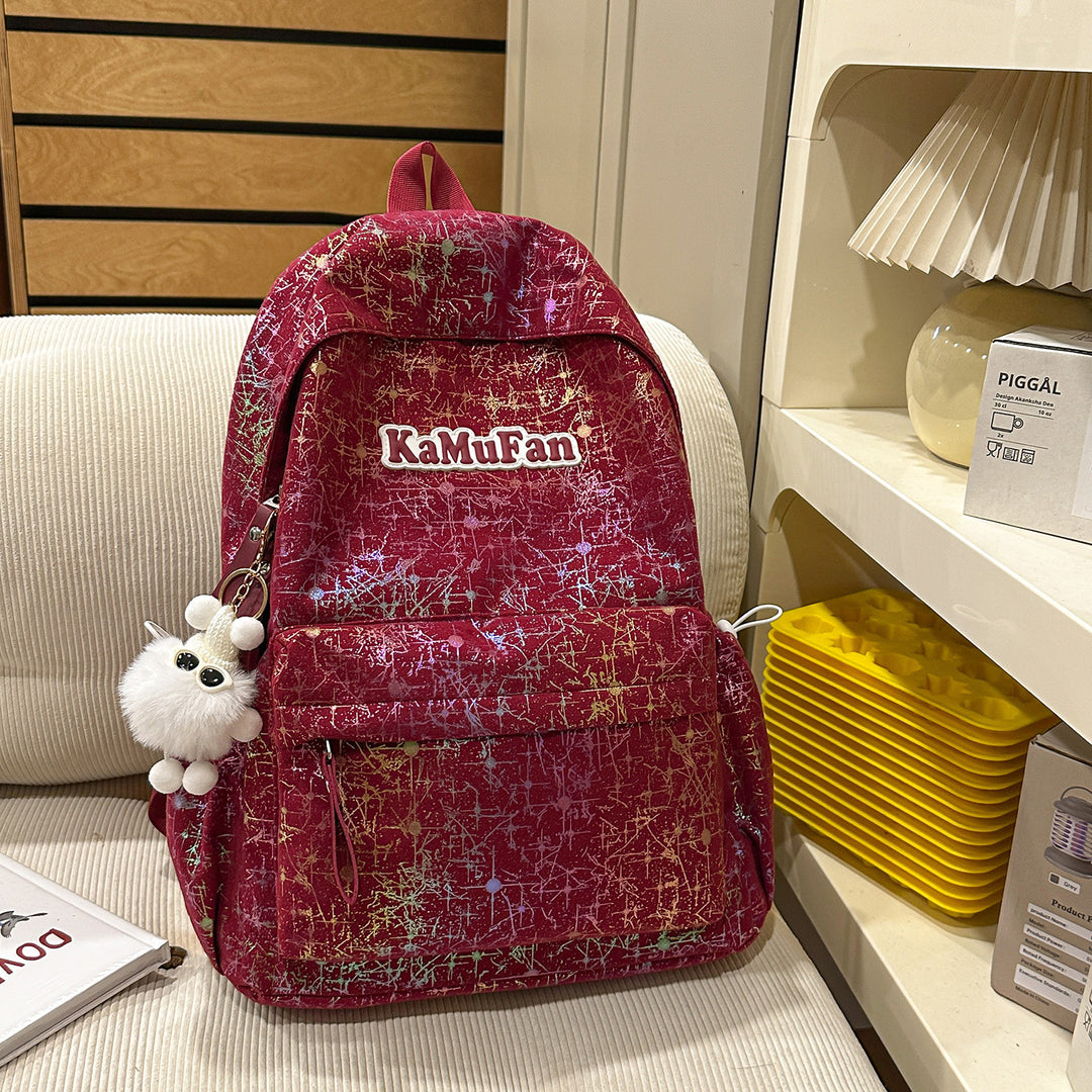 Trendy Casual Backpack with Keychain Kalsten