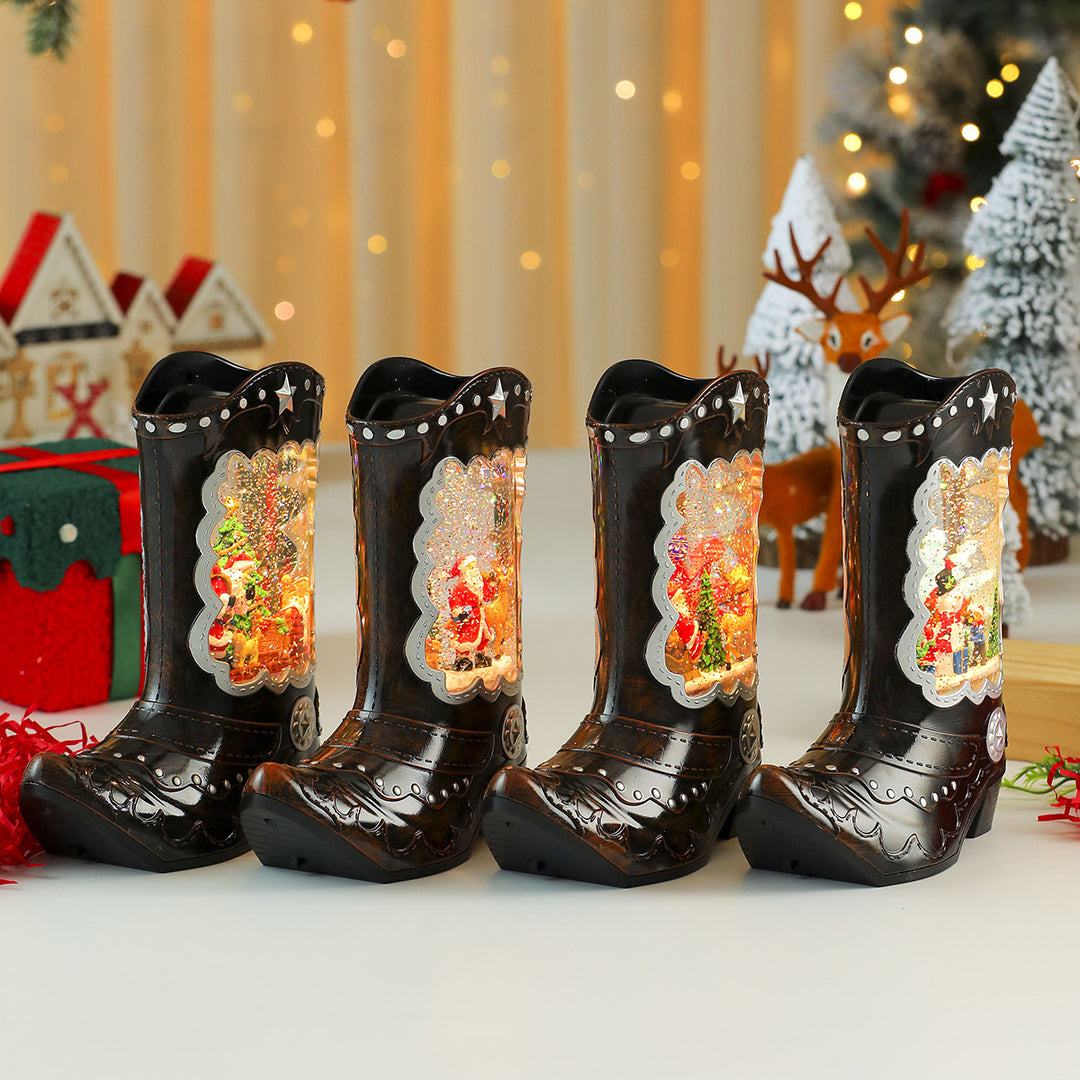 Decorative Snow Globe Boot Ornament Kalsten