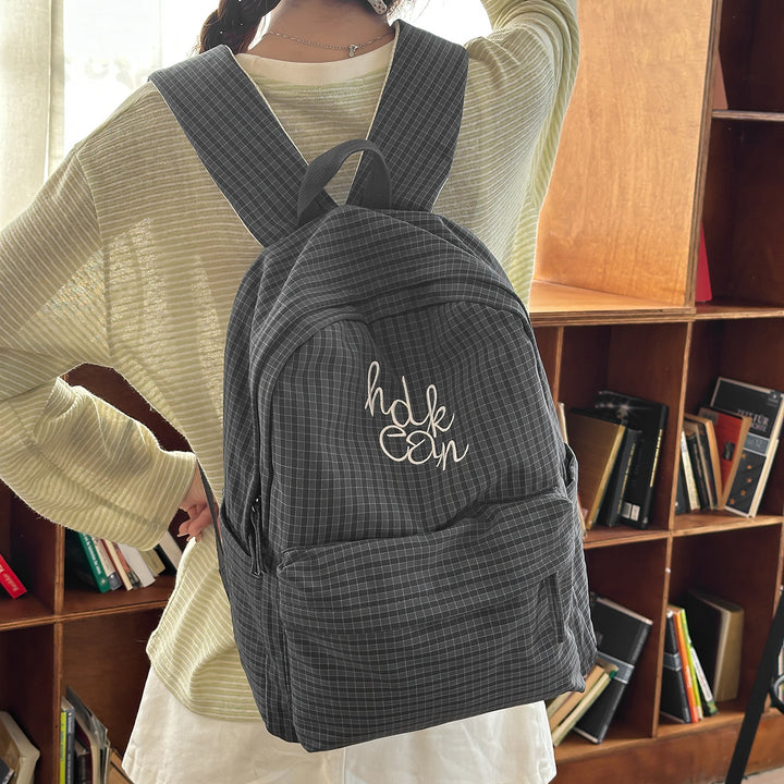 Casual Checked Patterned Backpack Kalsten