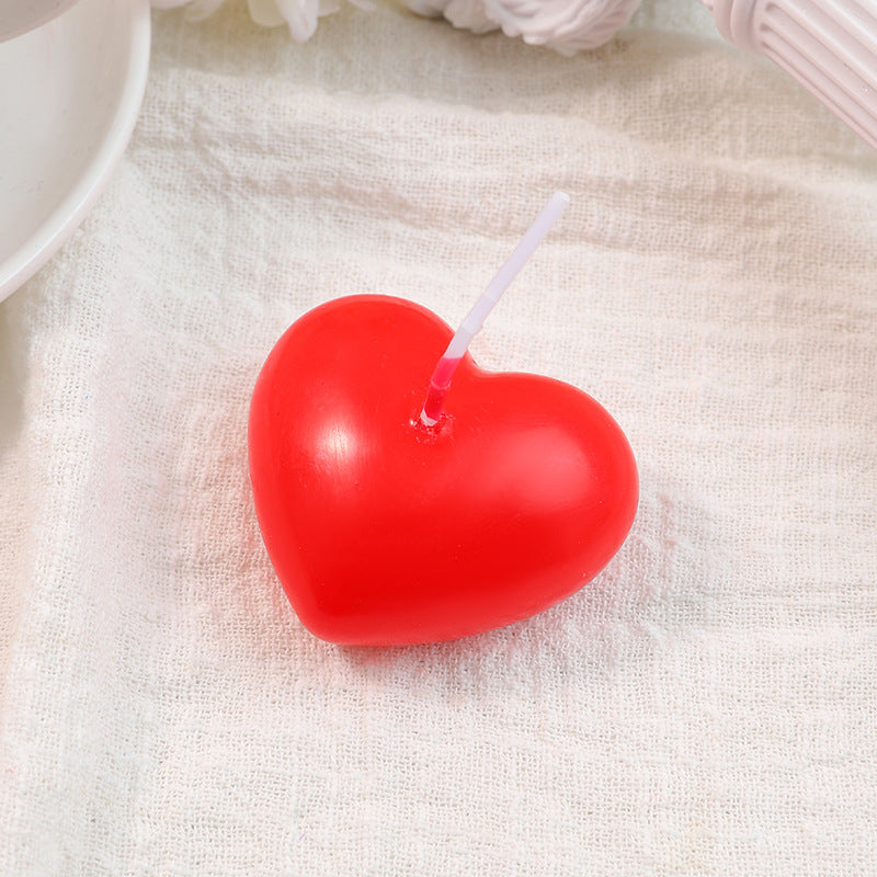 Heart-Shaped Floating Decorative Wax Candle