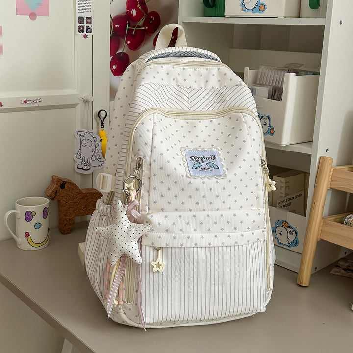 Whimsical Star-Embellished School Backpack Kalsten