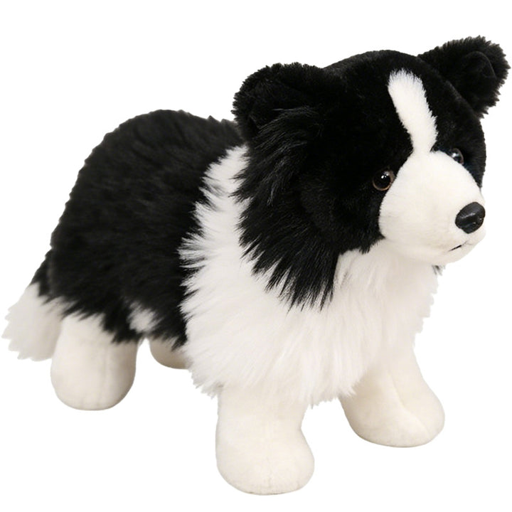 Realistic Border Collie Soft Plush Toy with Fluffy Long Fur Kalsten