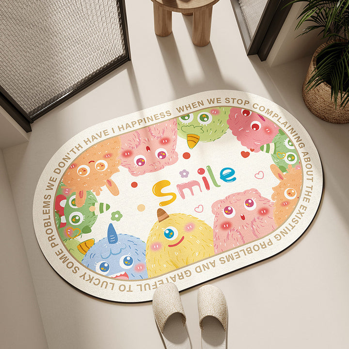 Floral-Themed Absorbent Bath Mat Kalsten