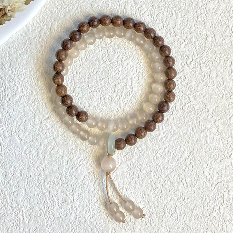 Natural Wood and Stone Beaded Bracelet Kalsten