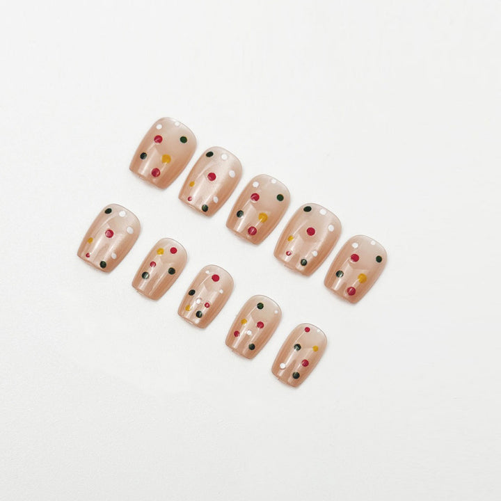 Artistic Confetti Press-On Nail Set Kalsten