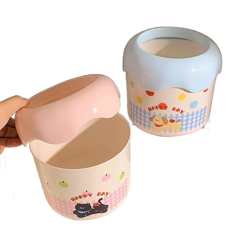 Decorative trash can with playful dog design Kalsten