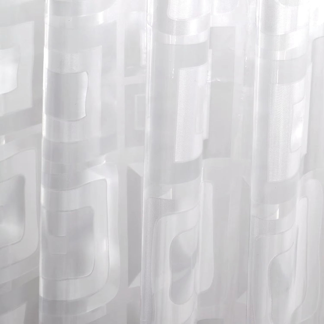 Sheer Geometric Window Curtain Kalsten