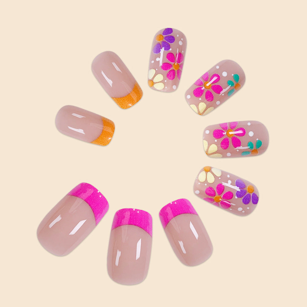 Vibrant Floral Nail Art Extensions