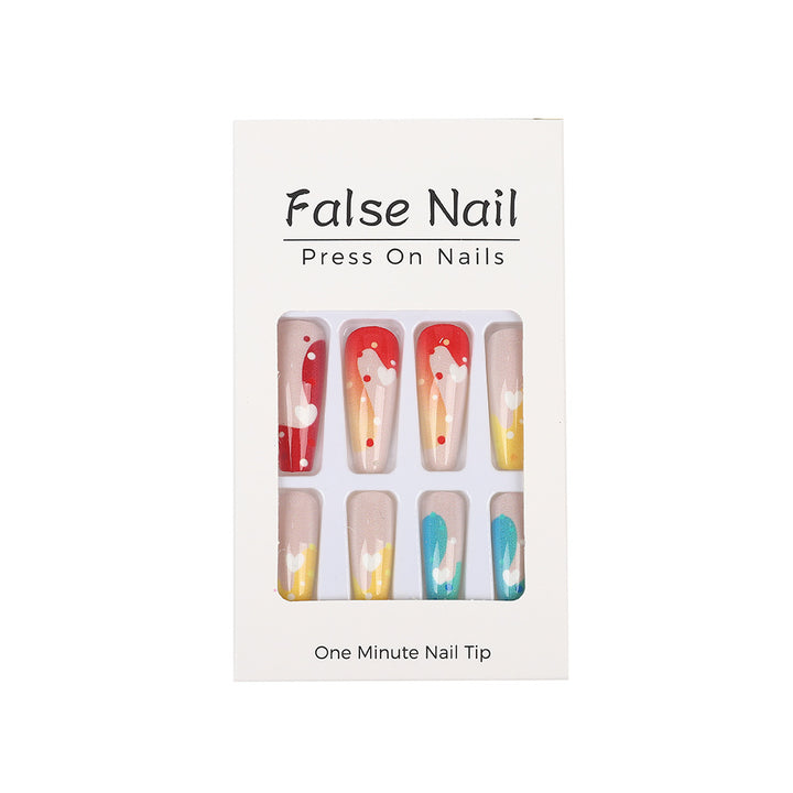Acrylic Nail Set with Colorful and Creative Designs Kalsten
