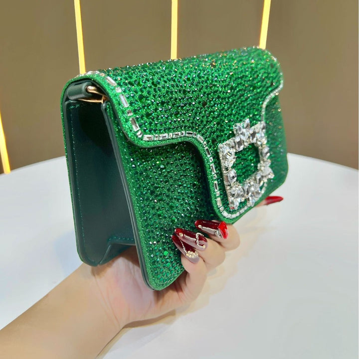 Sparkling Crystal-Embellished Evening Clutch
