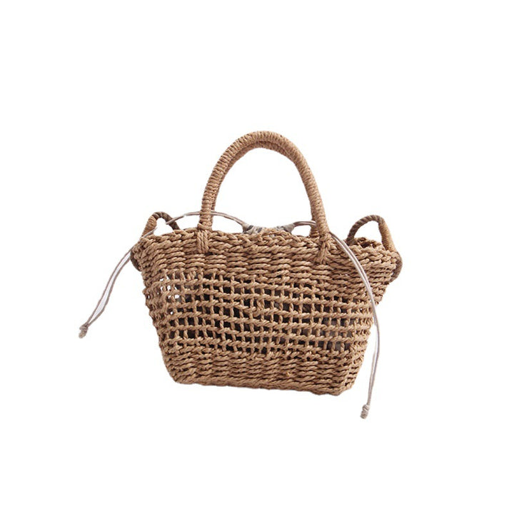 Handcrafted basket bag with detachable shoulder strap Kalsten