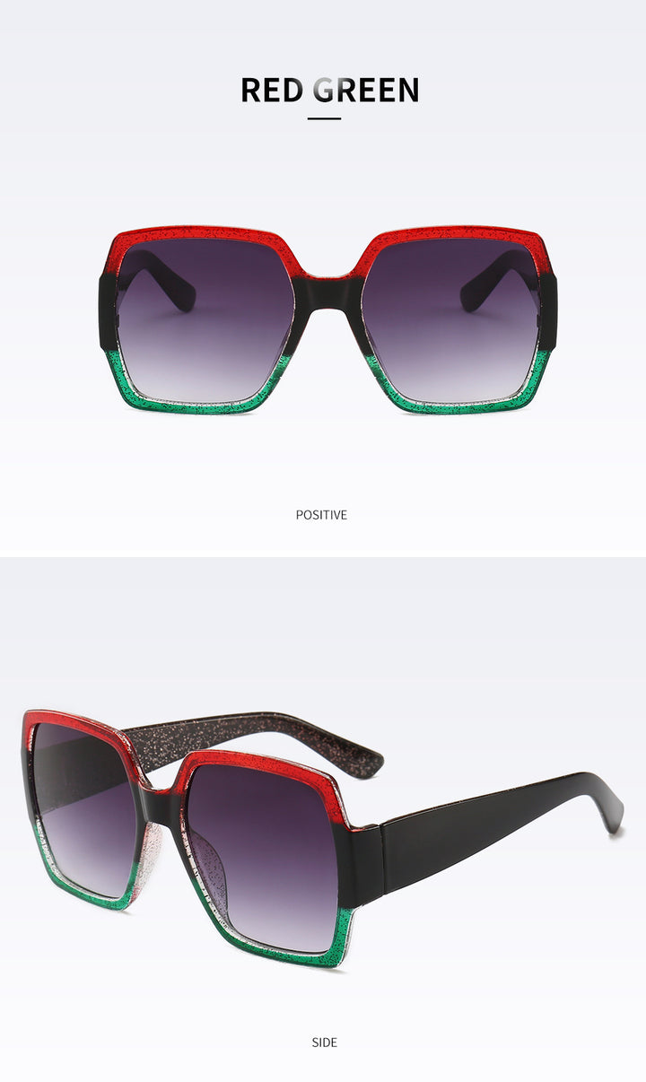 Sparkling Geometric Frame Sunglasses Kalsten