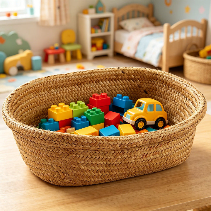 Natural Woven Serving Basket Kalsten