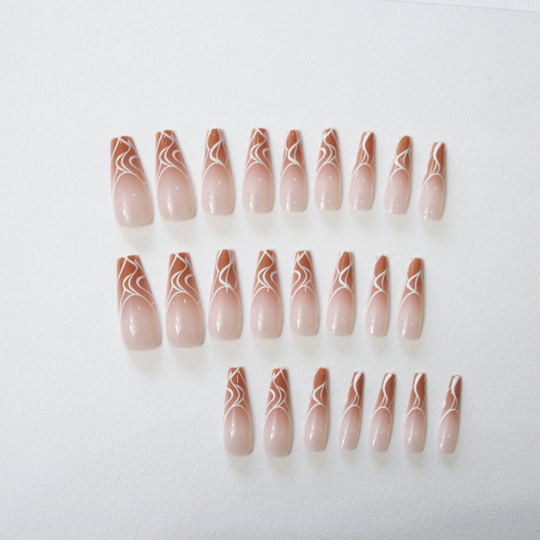 Artistic Floral Press-On Nail Tips