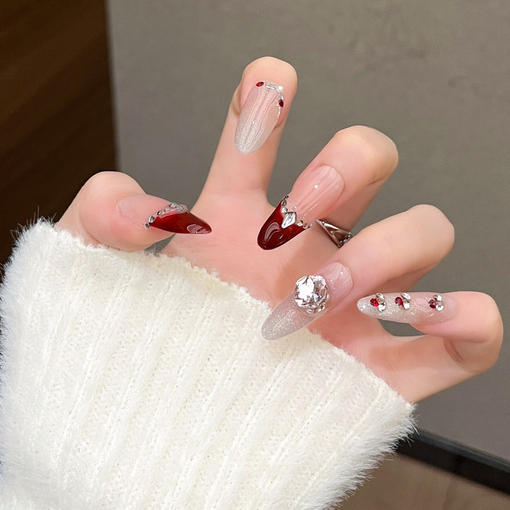 Crystal-Embellished Press-On Nail Extensions Kalsten