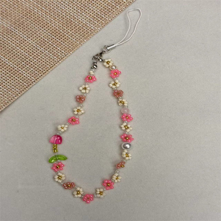 Floral Beaded Phone Strap Kalsten