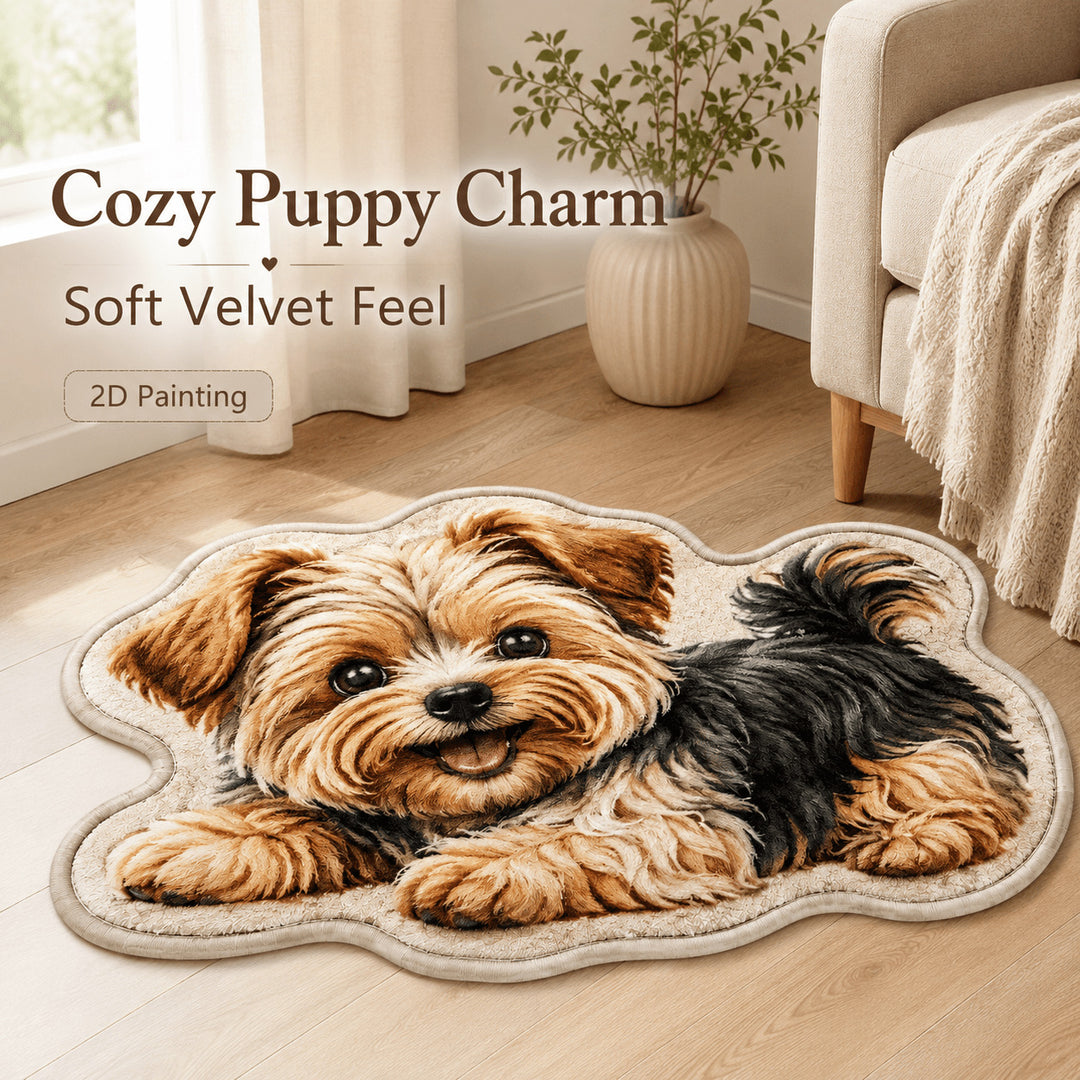 Decorative Dog Print Area Rug