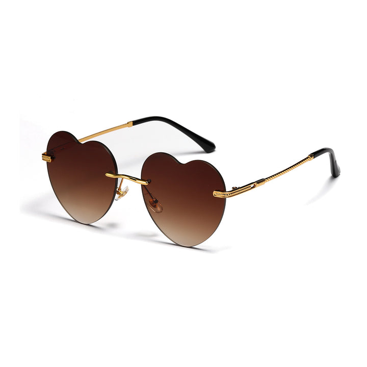 Ladies trendy heart sunglasses with mirrored lenses Kalsten