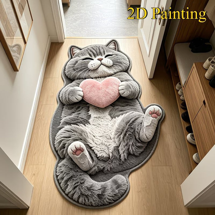 Cute Cat-Shaped Bath Mat