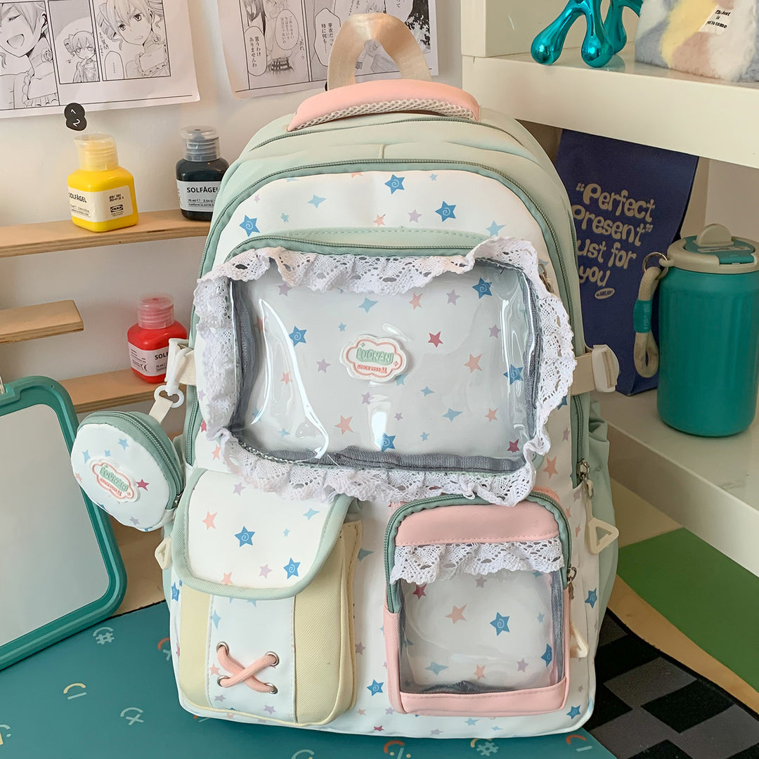 Whimsical Star-Embellished Cute Backpack Kalsten