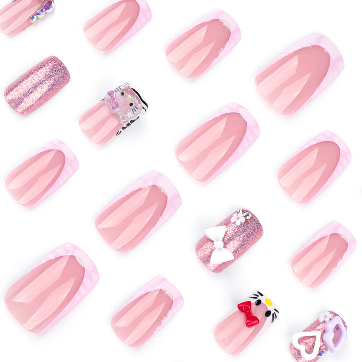 Artful nail art with cute motif accents Kalsten