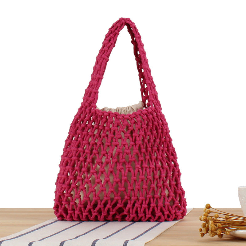 Handcrafted Tote Bag in Modern Mesh Design Kalsten