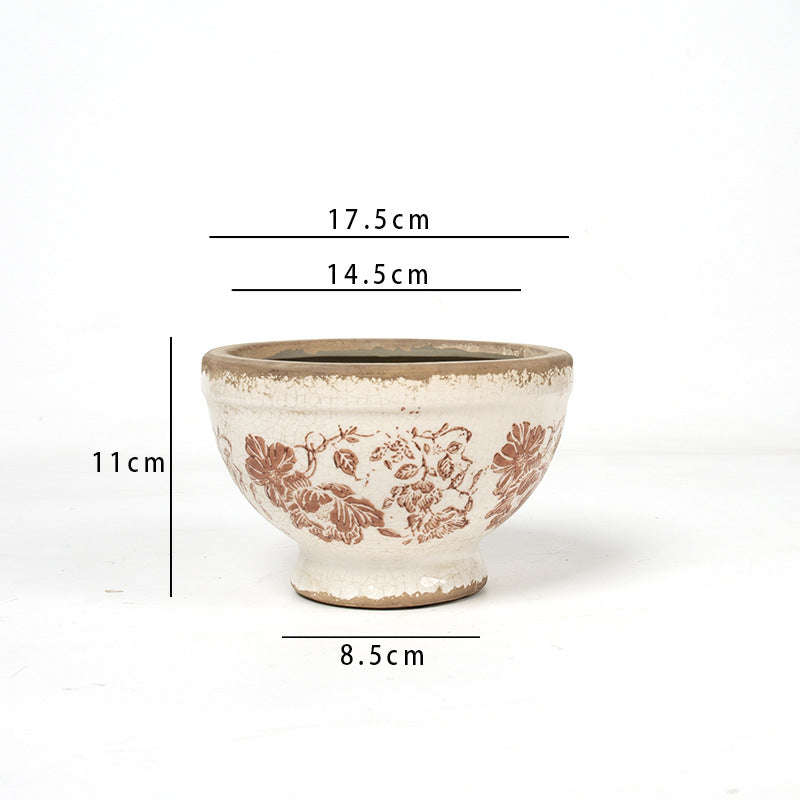 Floral Ceramic Planter Kalsten