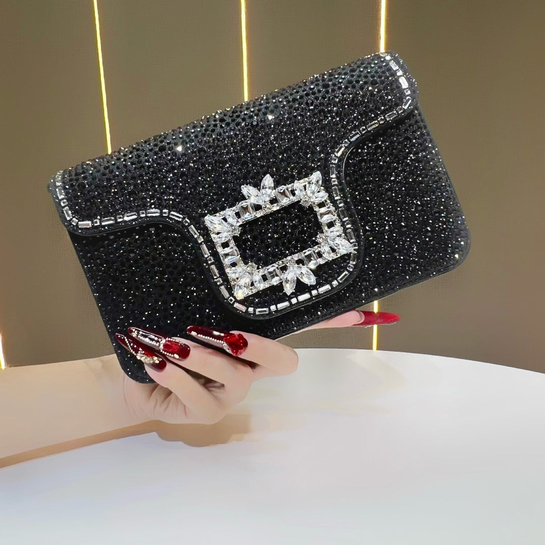 Sparkling Crystal-Embellished Evening Clutch
