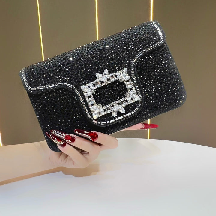 Sparkling Crystal-Embellished Evening Clutch