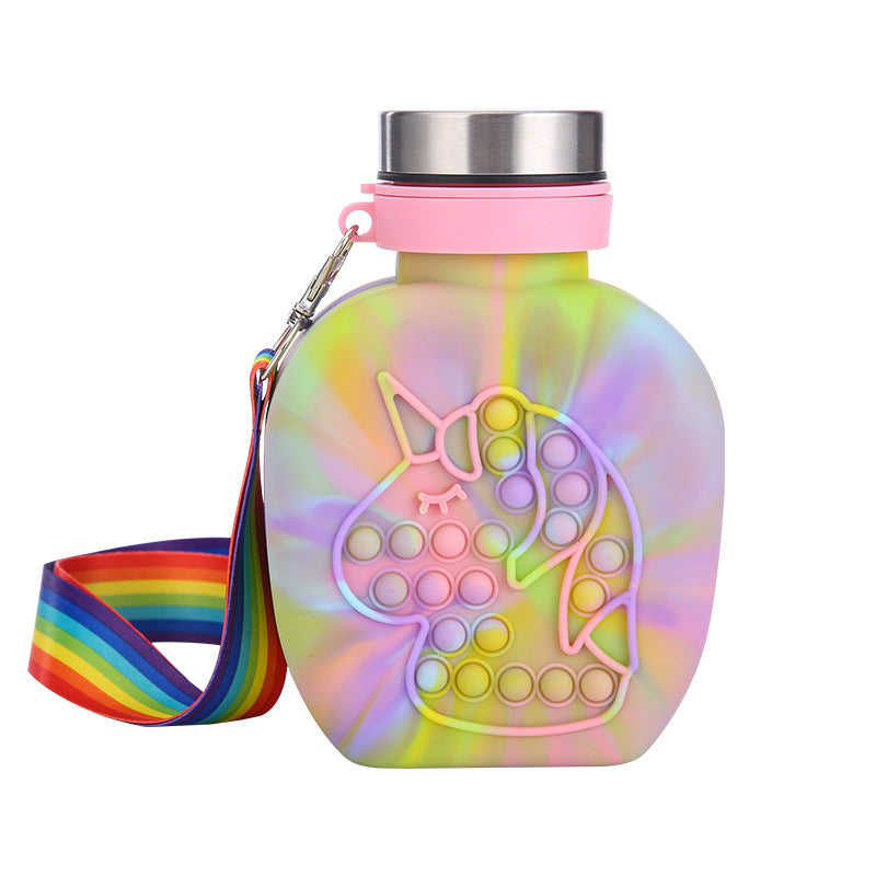 Unisex water bottle with cute unicorn design Kalsten