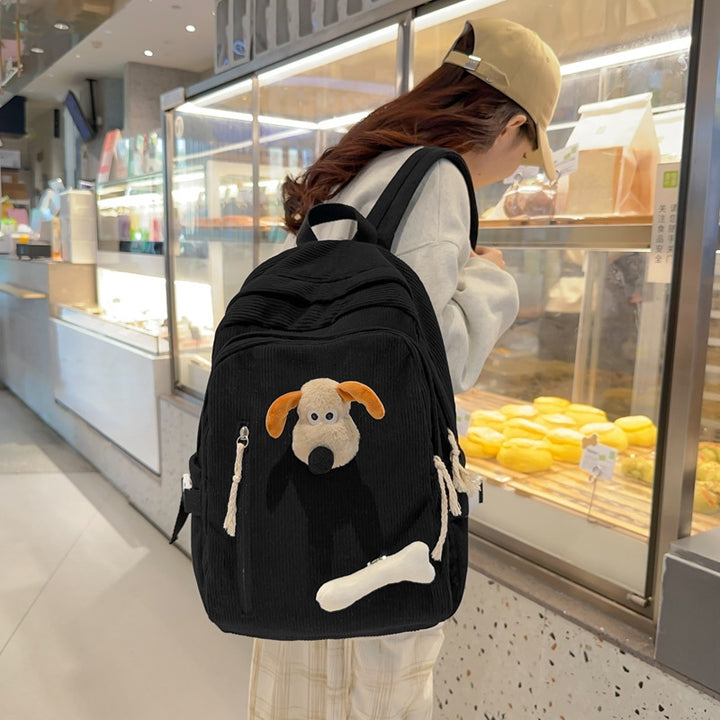 Playful Plush Dog-Themed Backpack