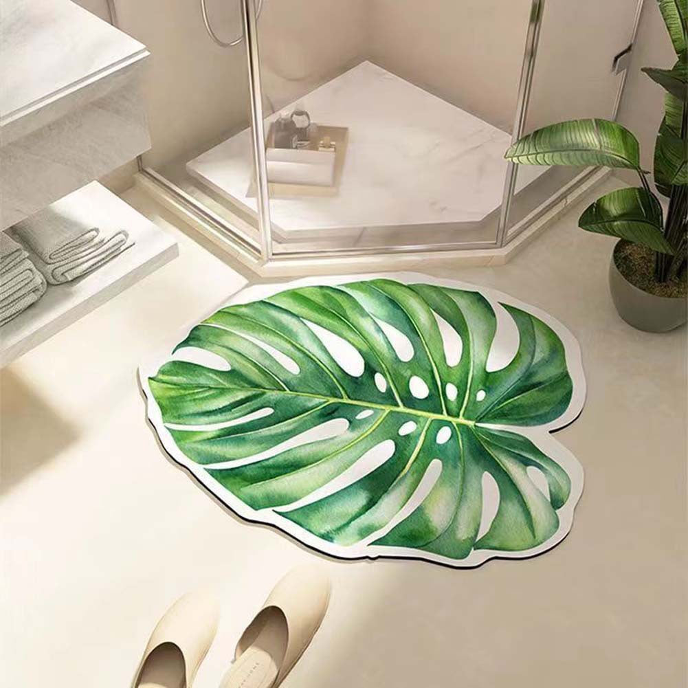 Leaf-Shaped Decorative Rug