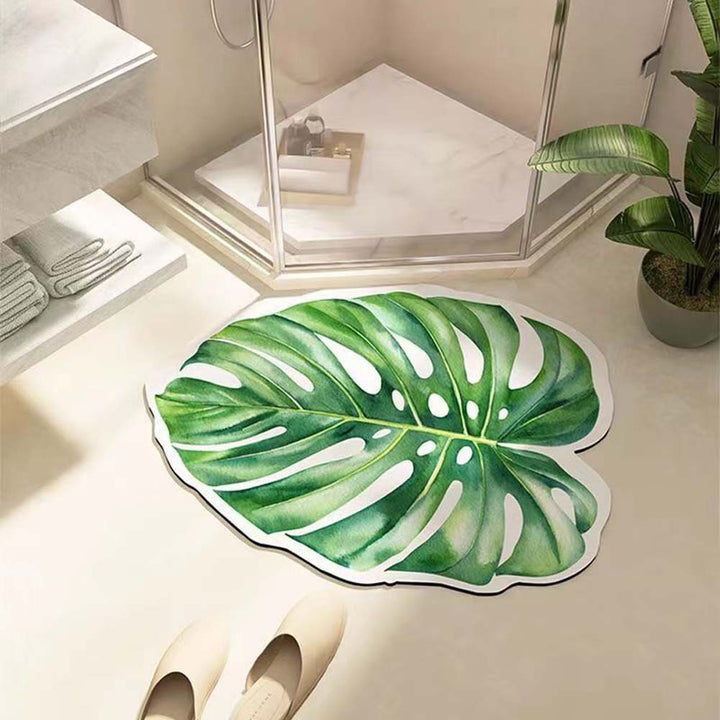 Leaf-Shaped Decorative Rug