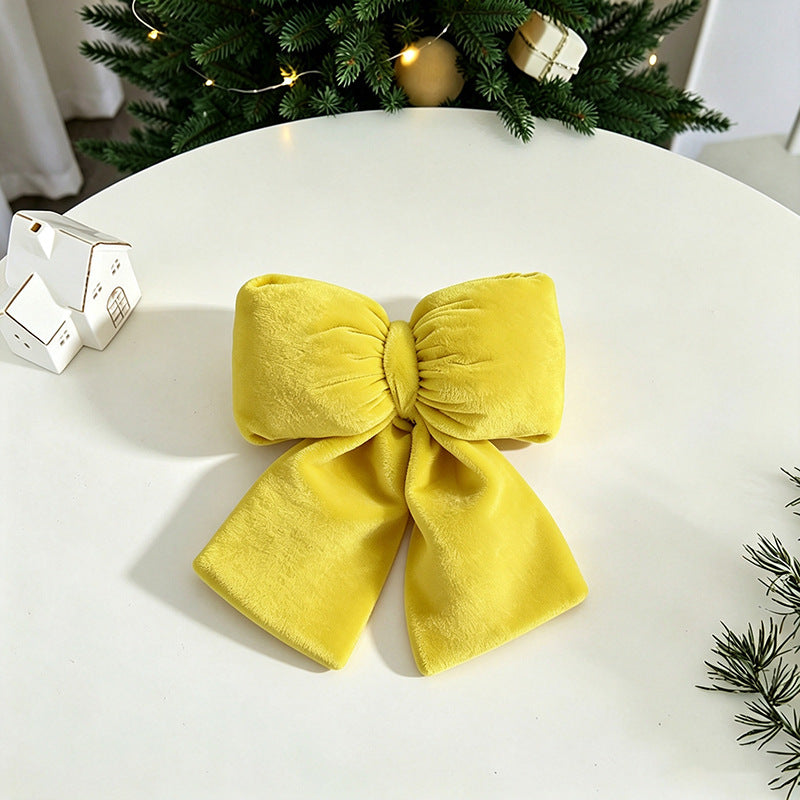 Decorative Plaid Fabric Bow Ornament