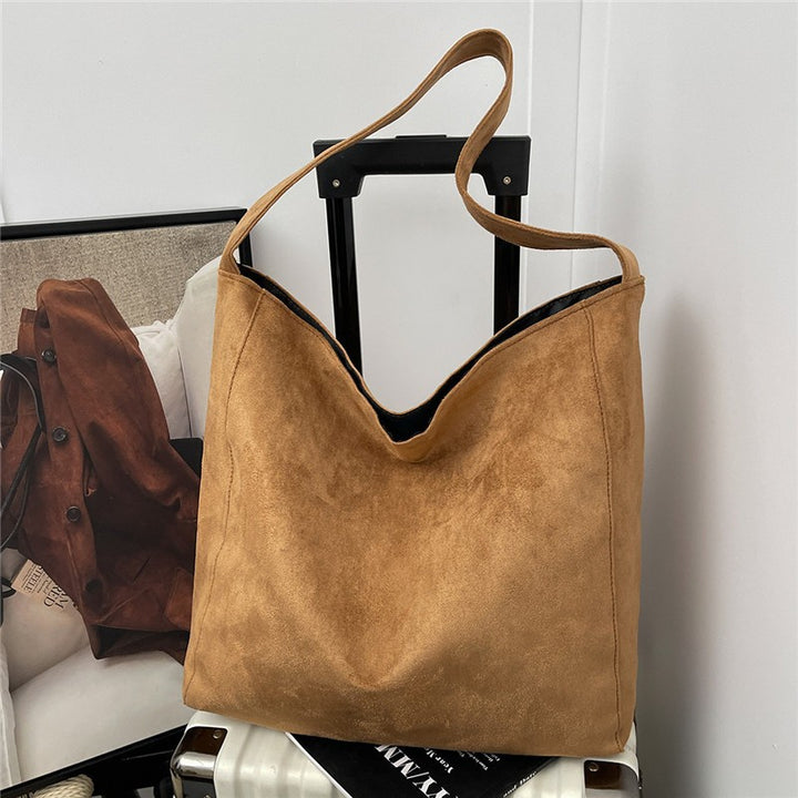Suede Slouchy Tote Bag