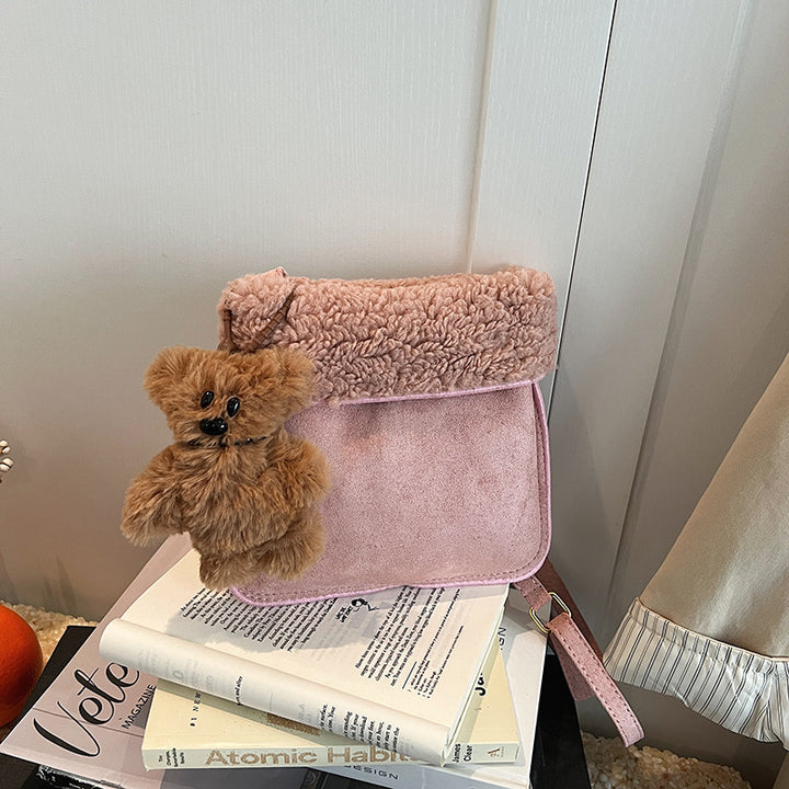 Chic Faux Fur Trim Crossbody Bag Kalsten