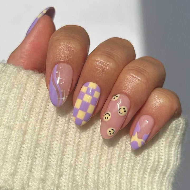 Artistic Patterned Gel Nail Art