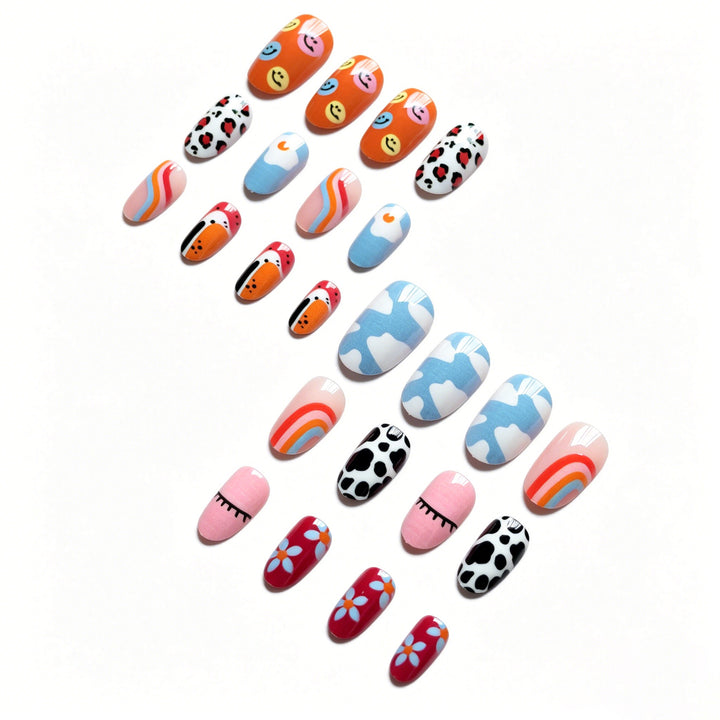 Creative Multi-Patterned Nail Art Set