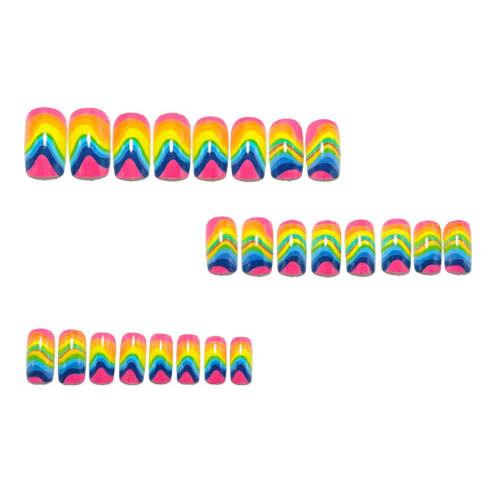Artificial nails in vibrant wave design Kalsten
