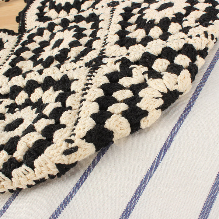 Handmade Macrame Shoulder Bag with Floral Patterns Kalsten