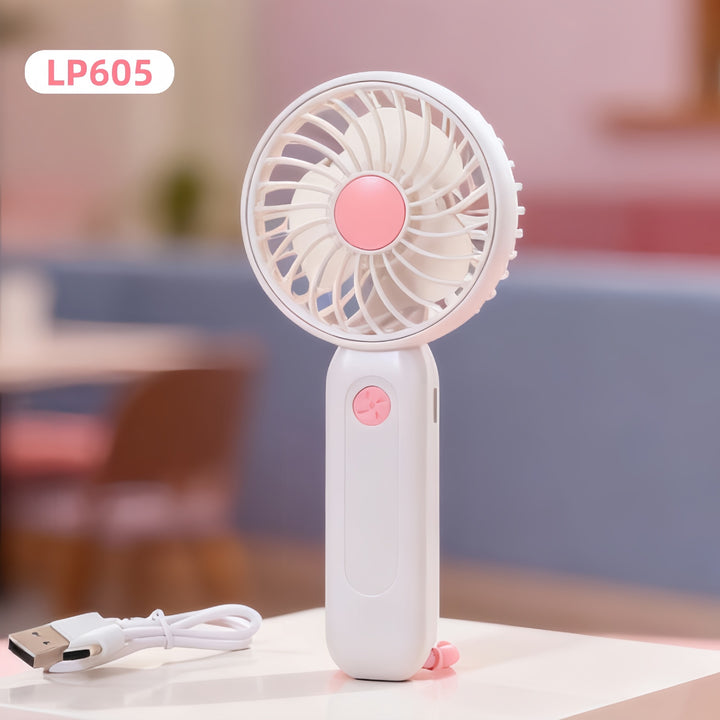 Women Portable Hand Fan with USB Charging Function and Elegant Design Kalsten