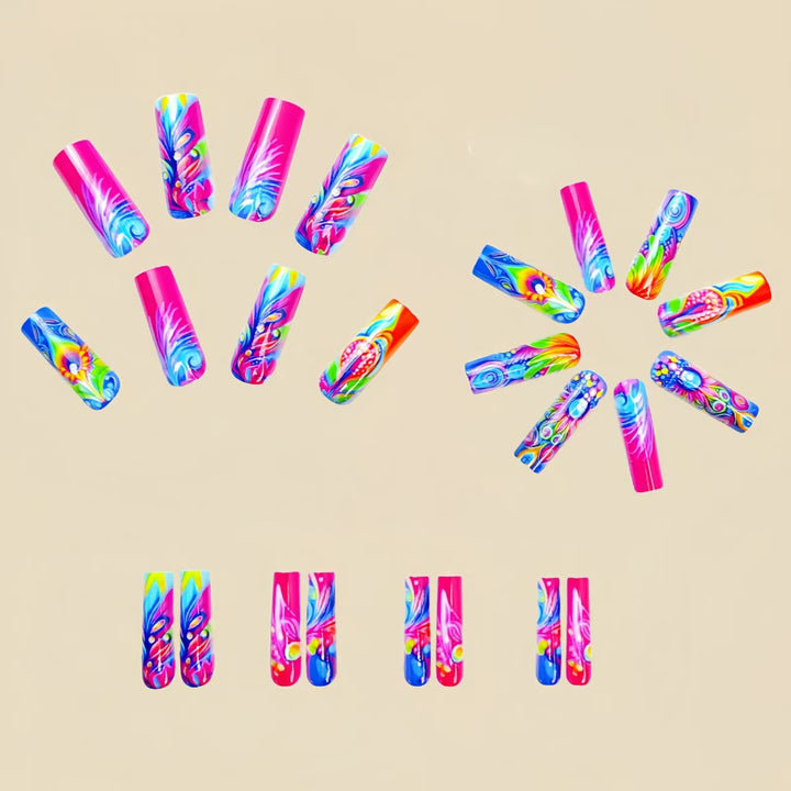 Nail art set with creative patterns and glitter Kalsten