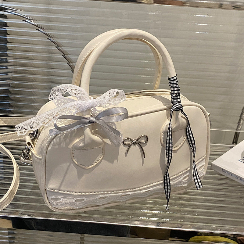 Decorative Bow-Embellished Handbag