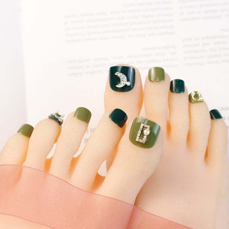 Decorative Press-On Toenail Set