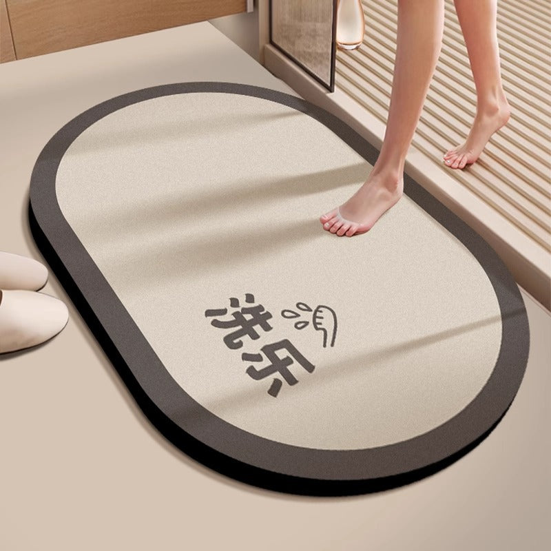Decorative Floral Embossed Bath Mat