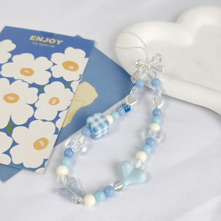 Delicate Butterfly Beaded Phone Charm Kalsten