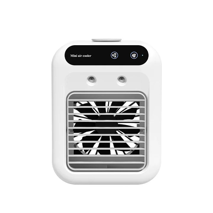Unisex one size portable personal evaporative air conditioner USB rechargeable dual power with adjustable louvers Kalsten