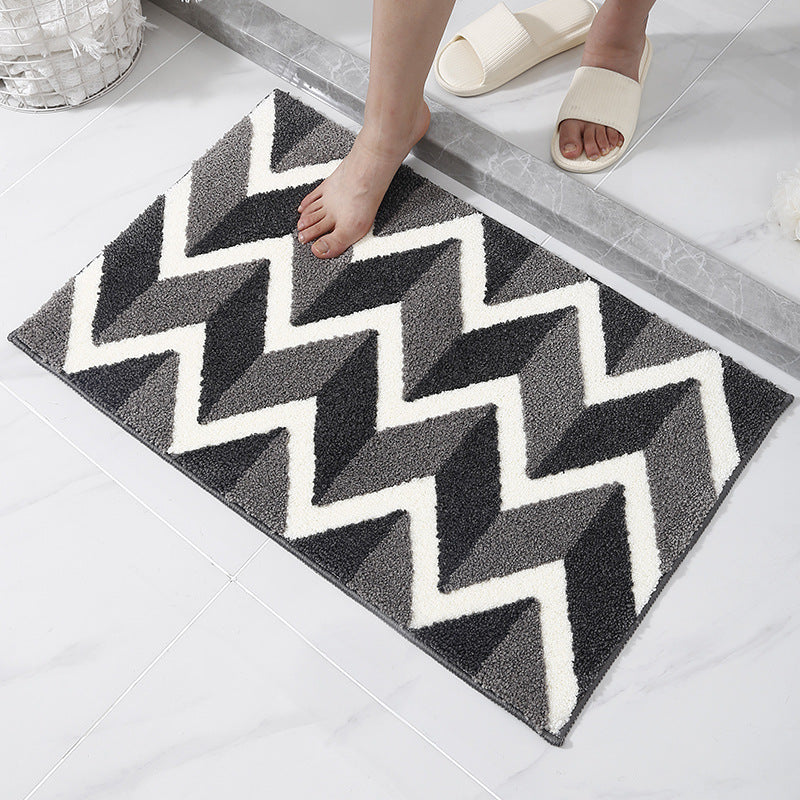 Floral Patterned Bath Mat for Bathroom